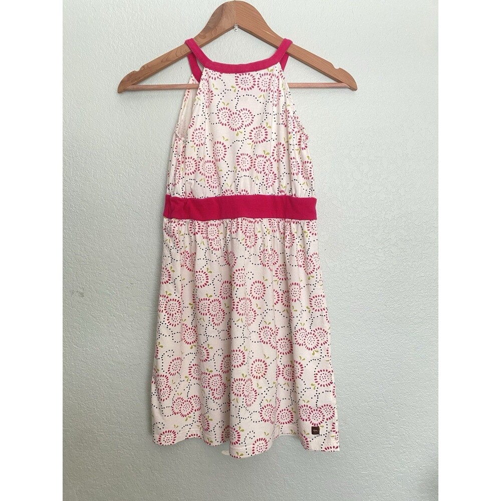 Tea Collection Kidcore Floral Dress 10 | Coquette Cottagecore Pink Halter Maxi - Picture 4 of 13